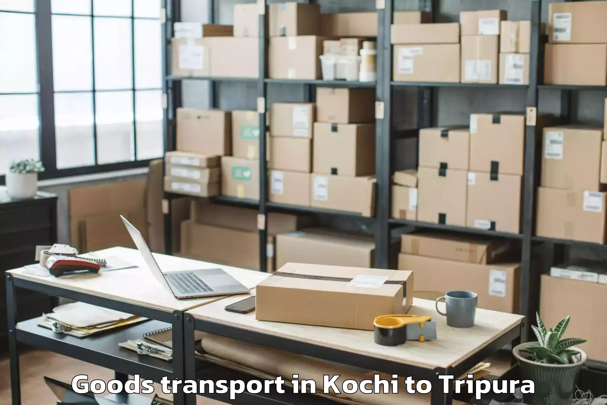 Affordable Kochi to Jampuijala Goods Transport